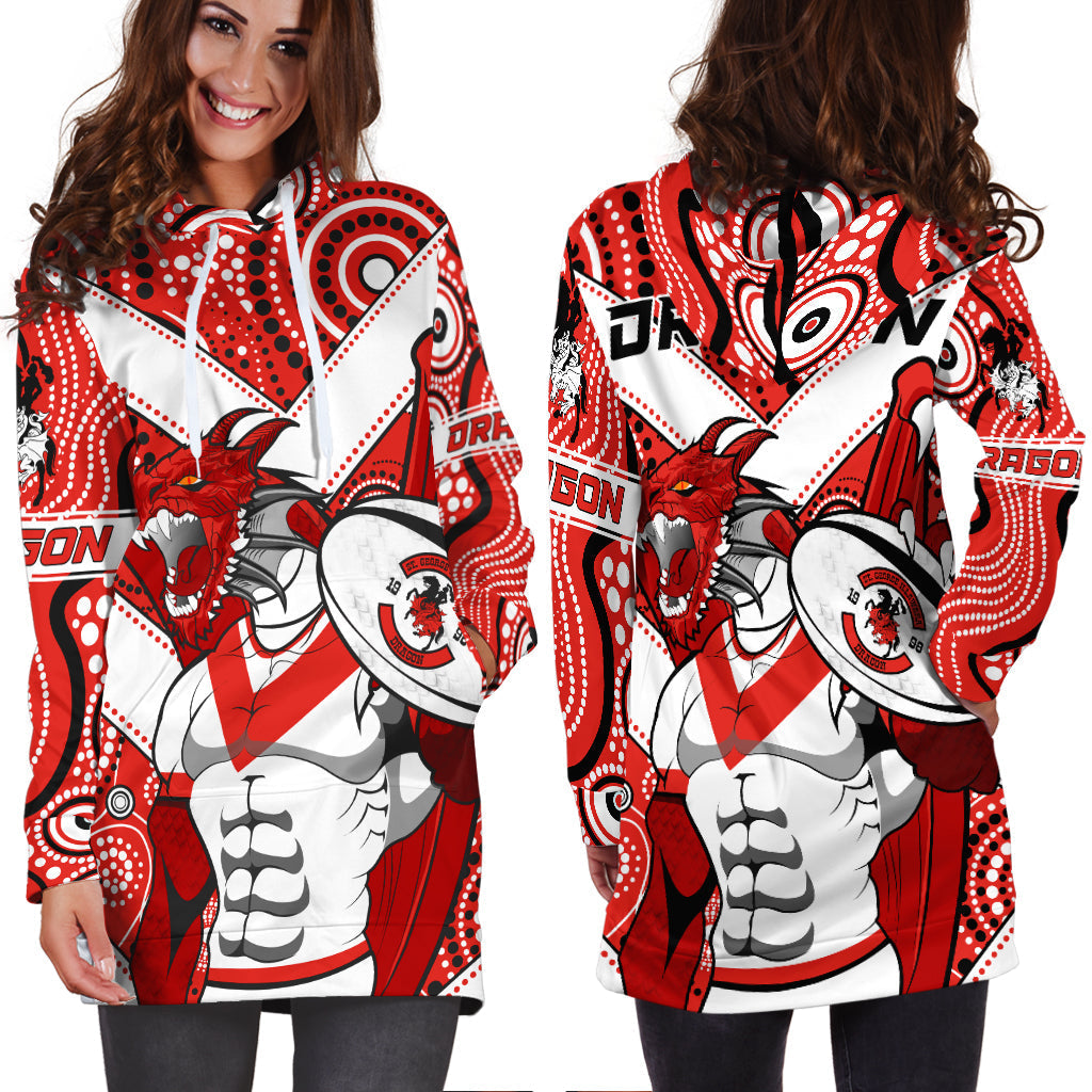 Dragons Rugby Aboriginal St. George Illawarra Hoodie Dress - LT2