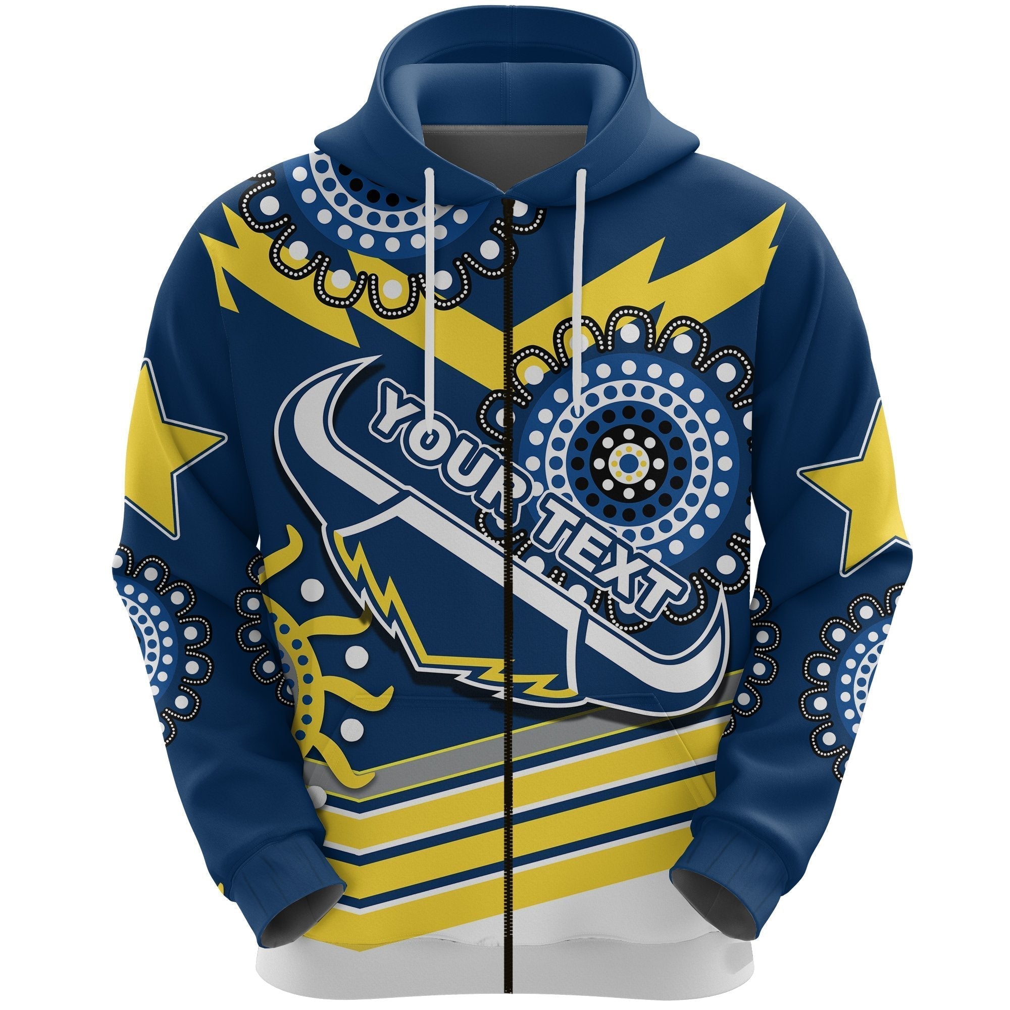 (Custom Personalised) Proud Cowboys Zip Hoodie Indigenous North Queensland - Vibe Hoodie Shop