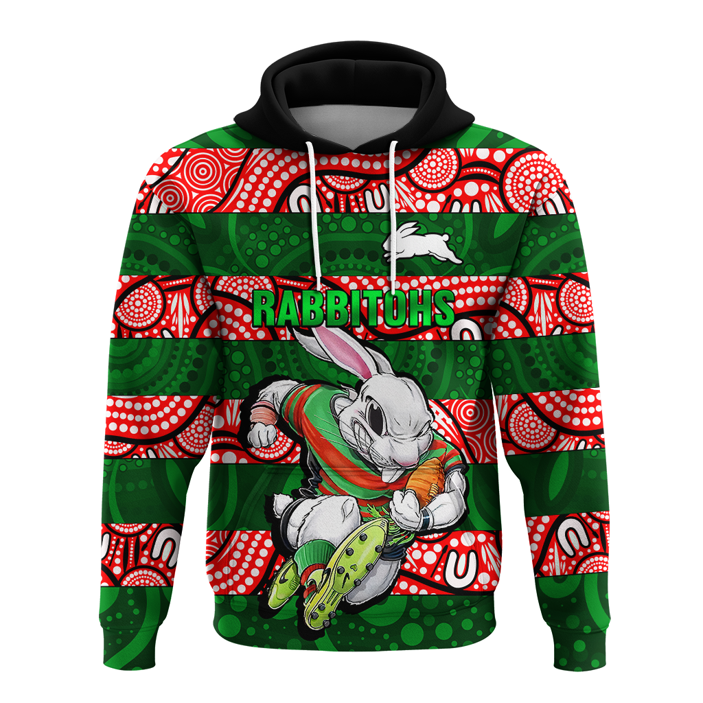 Rabbitohs Rugby The Bunnies Aboriginal Hoodie - LT2 - Vibe Hoodie Shop