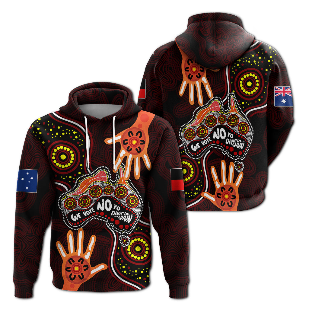 Australia Indigenous Hoodie We Vote NO To Division Aboriginal Map LT7 - Vibe Hoodie Shop