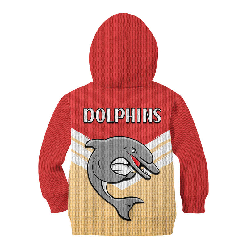 custom-text-and-number-redcliffe-dolphins-rugby-kid-hoodie-simple-style