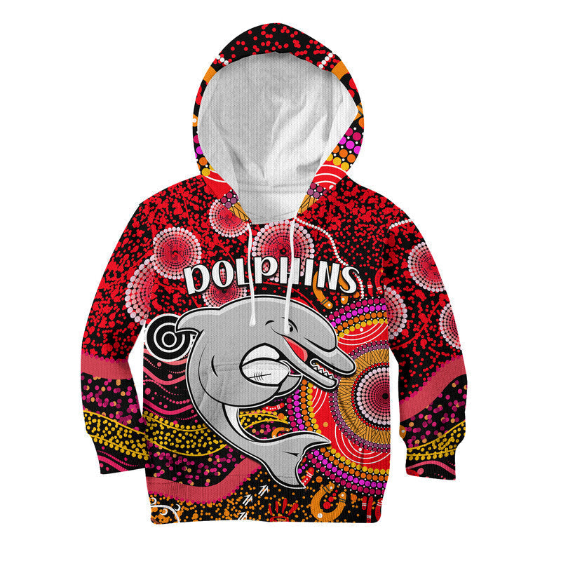 dolphins-rugby-kid-hoodie-aboriginal-dots-verion