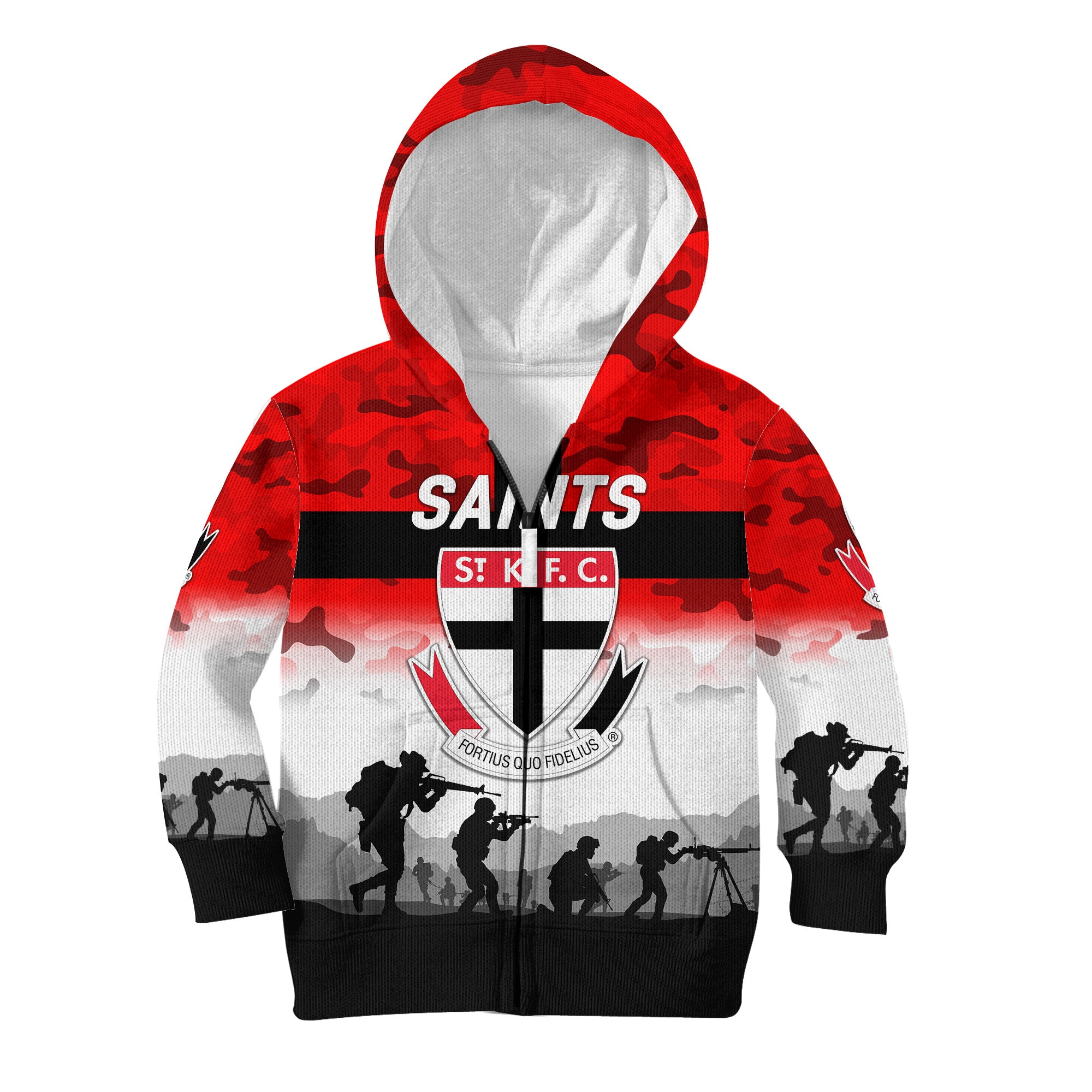 St Kilda Saints ANZAC Kid Hoodie Simple Style - Vibe Hoodie Shop