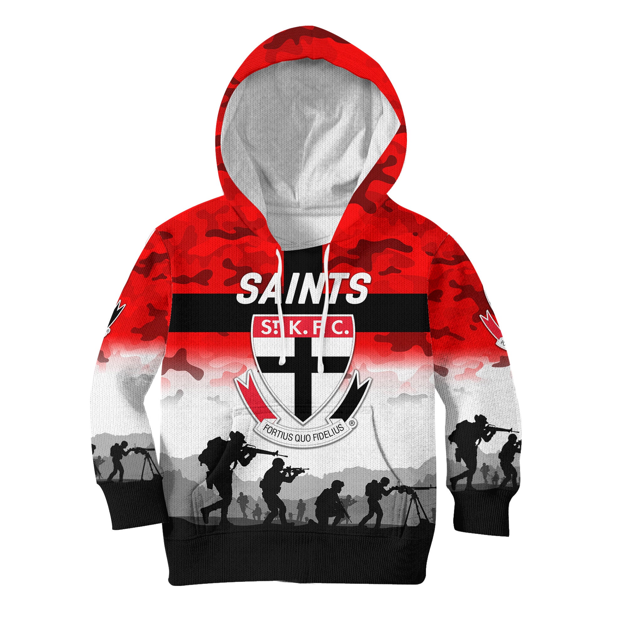 St Kilda Saints ANZAC Kid Hoodie Simple Style - Vibe Hoodie Shop