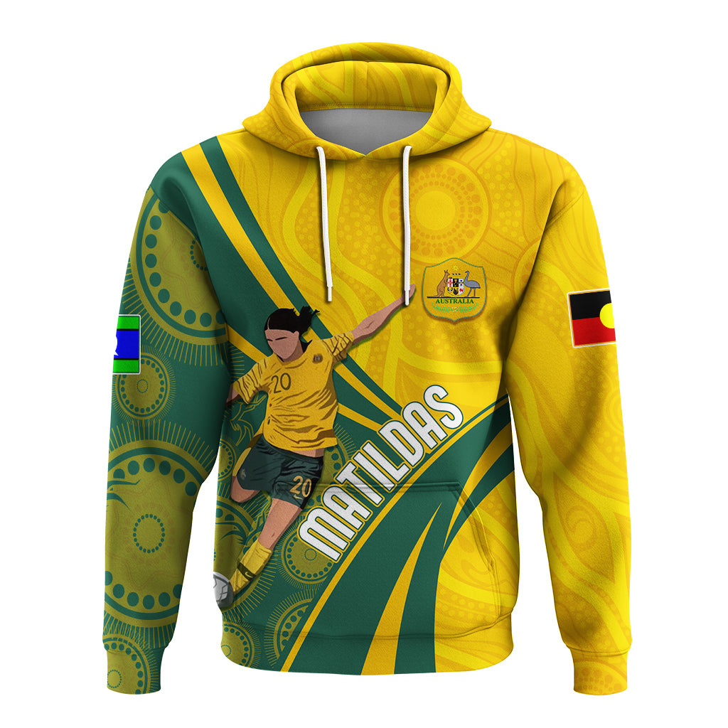 Personalised Australia Soccer Matildas Indigenous Hoodie Sam Kerr World Cup 2023 LT7 - Vibe Hoodie Shop