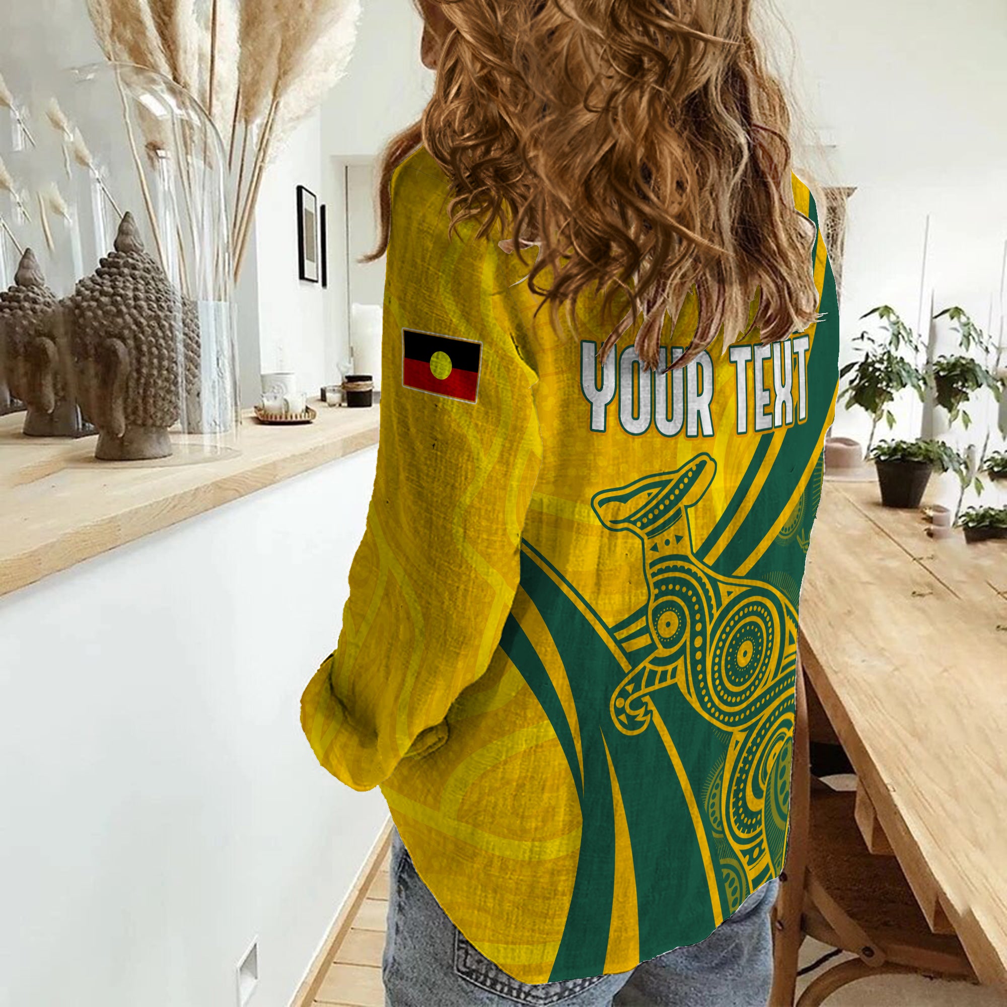 Personalised Australia Soccer Matildas Indigenous Women Casual Shirt Sam Kerr World Cup 2023 - Vibe Hoodie Shop