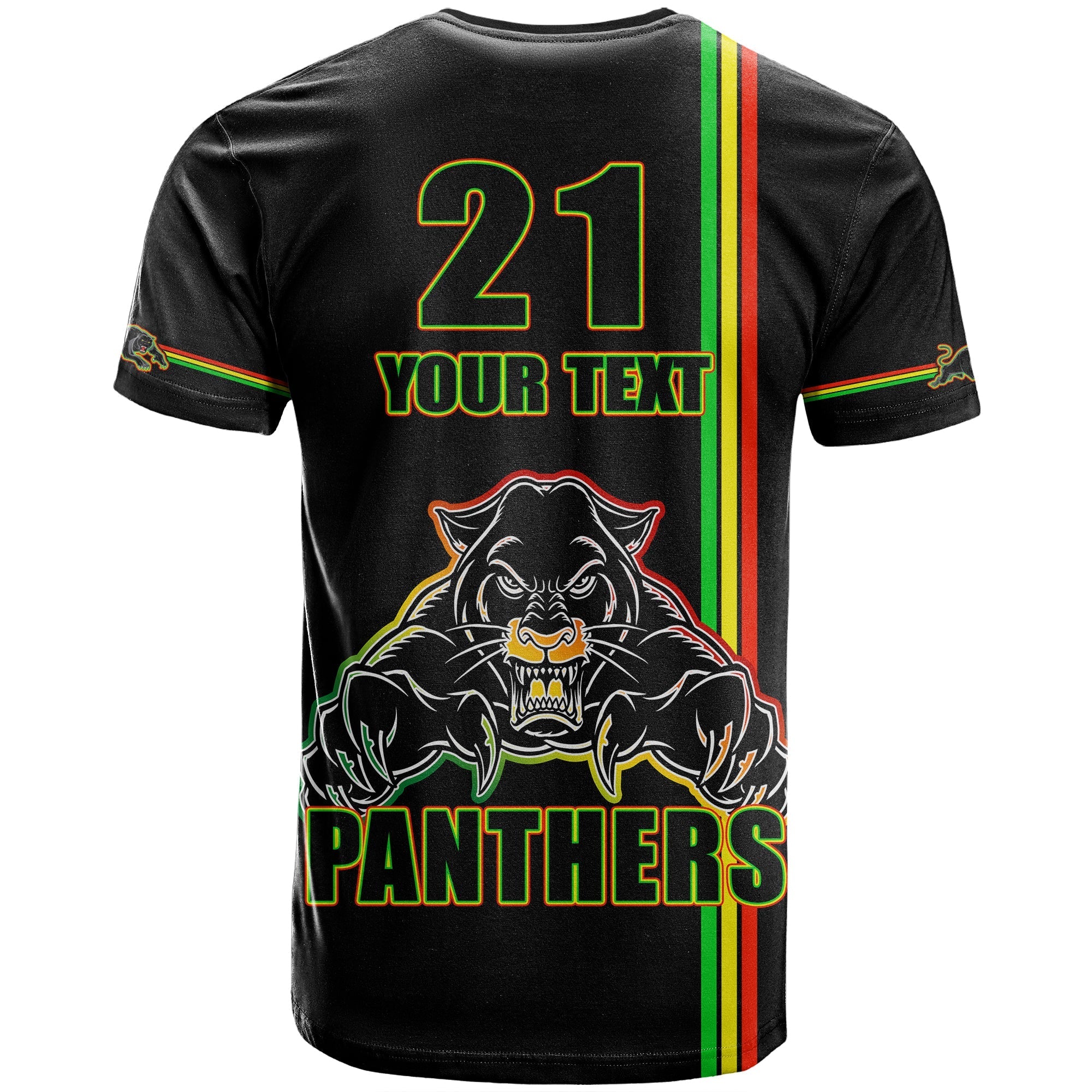 (Custom Personalised) Penrith Panthers T Shirt Angry Panther Simple Style LT9 - Vibe Hoodie Shop