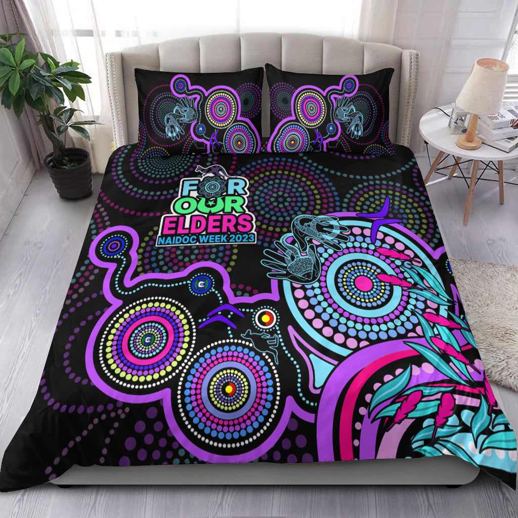 NAIDOC Week 2023 Bedding Set Indigenous Tribal Ver.02 - Purple - Vibe Hoodie Shop