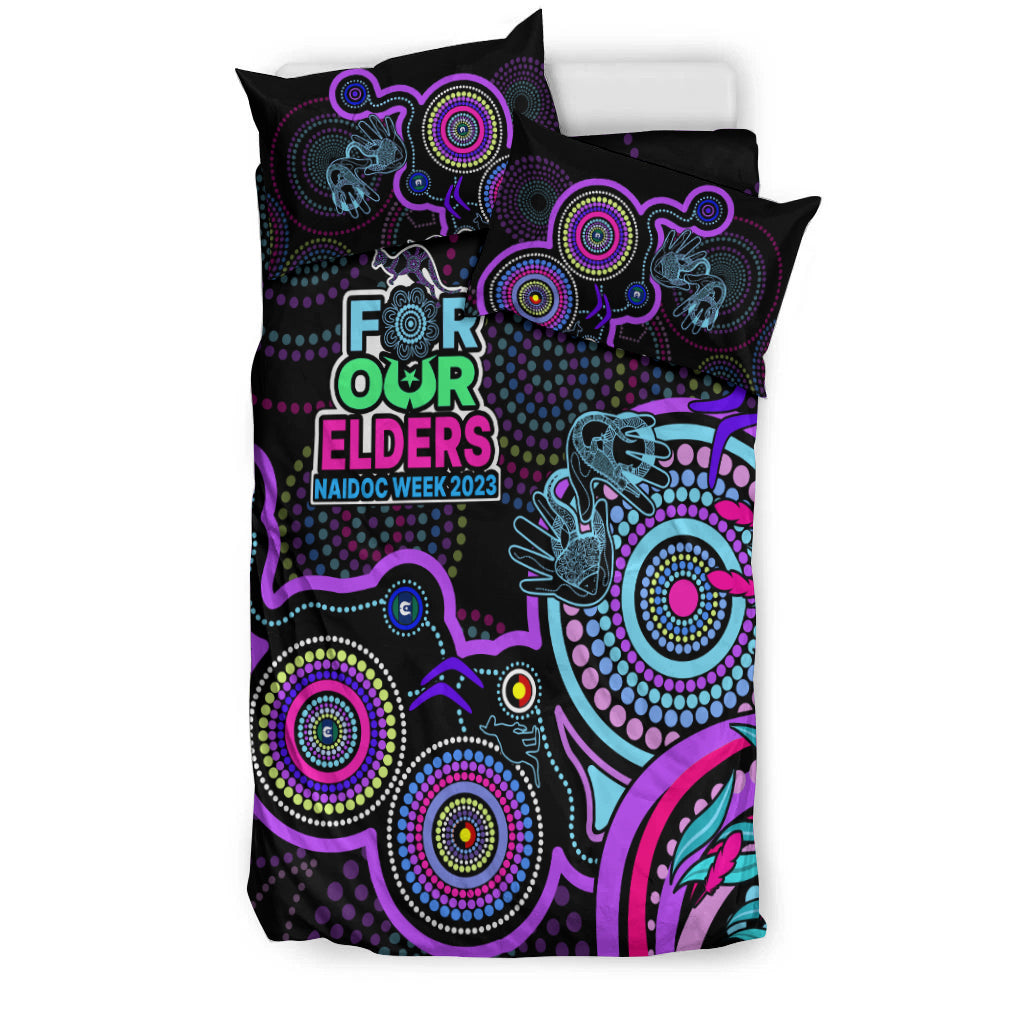 NAIDOC Week 2023 Bedding Set Indigenous Tribal Ver.02 - Purple - Vibe Hoodie Shop
