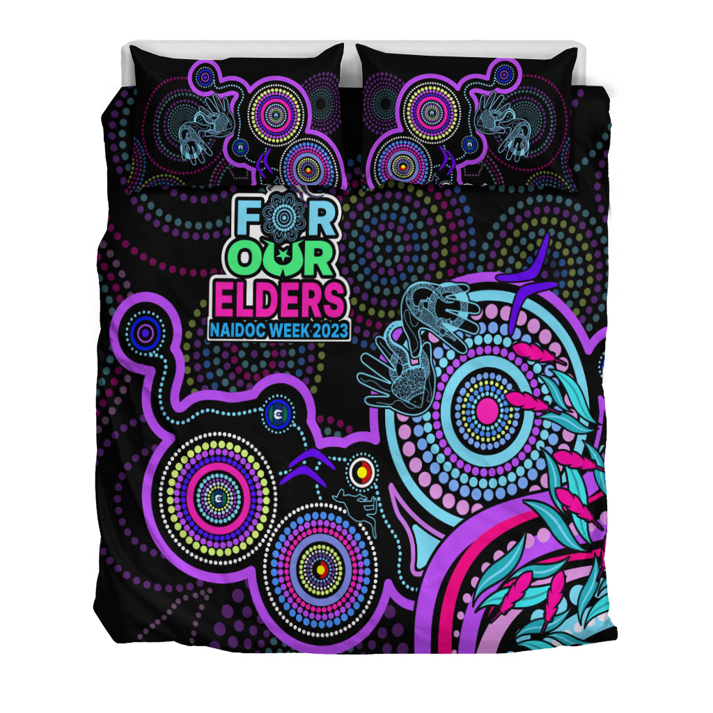 NAIDOC Week 2023 Bedding Set Indigenous Tribal Ver.02 - Purple - Vibe Hoodie Shop