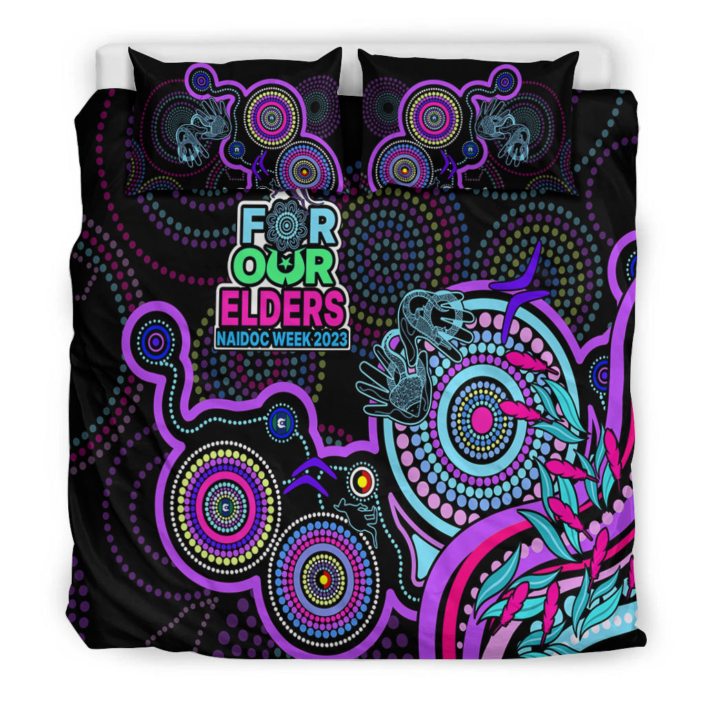 NAIDOC Week 2023 Bedding Set Indigenous Tribal Ver.02 - Purple - Vibe Hoodie Shop