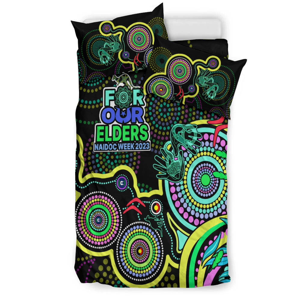NAIDOC Week 2023 Bedding Set Indigenous Tribal Ver.02 - Yellow - Vibe Hoodie Shop