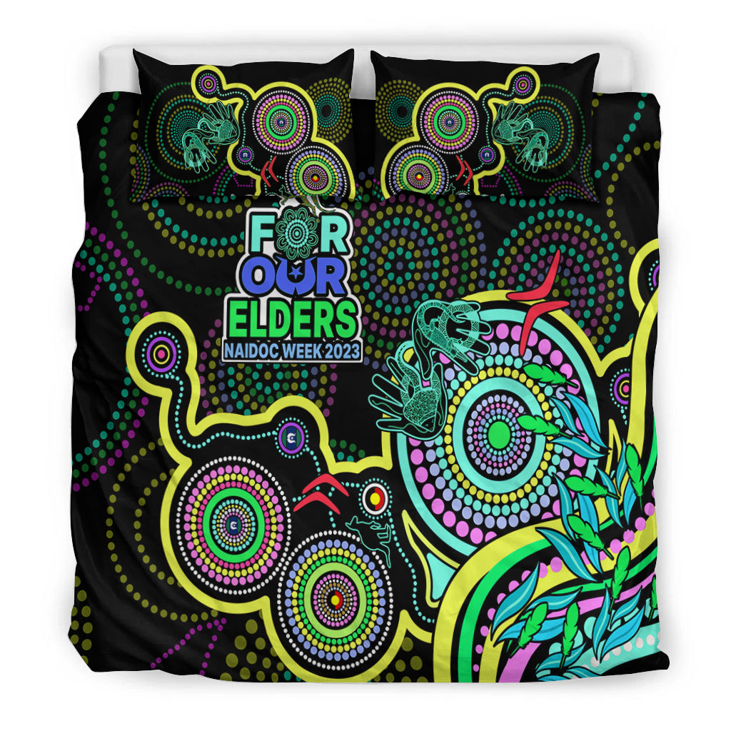 NAIDOC Week 2023 Bedding Set Indigenous Tribal Ver.02 - Yellow - Vibe Hoodie Shop