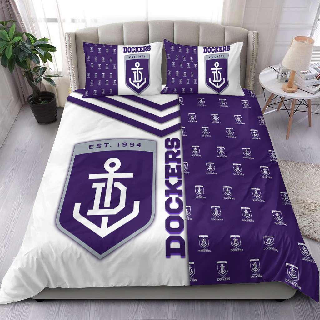 Fremantle Football Bedding Set Dockers Simple Style - Vibe Hoodie Shop