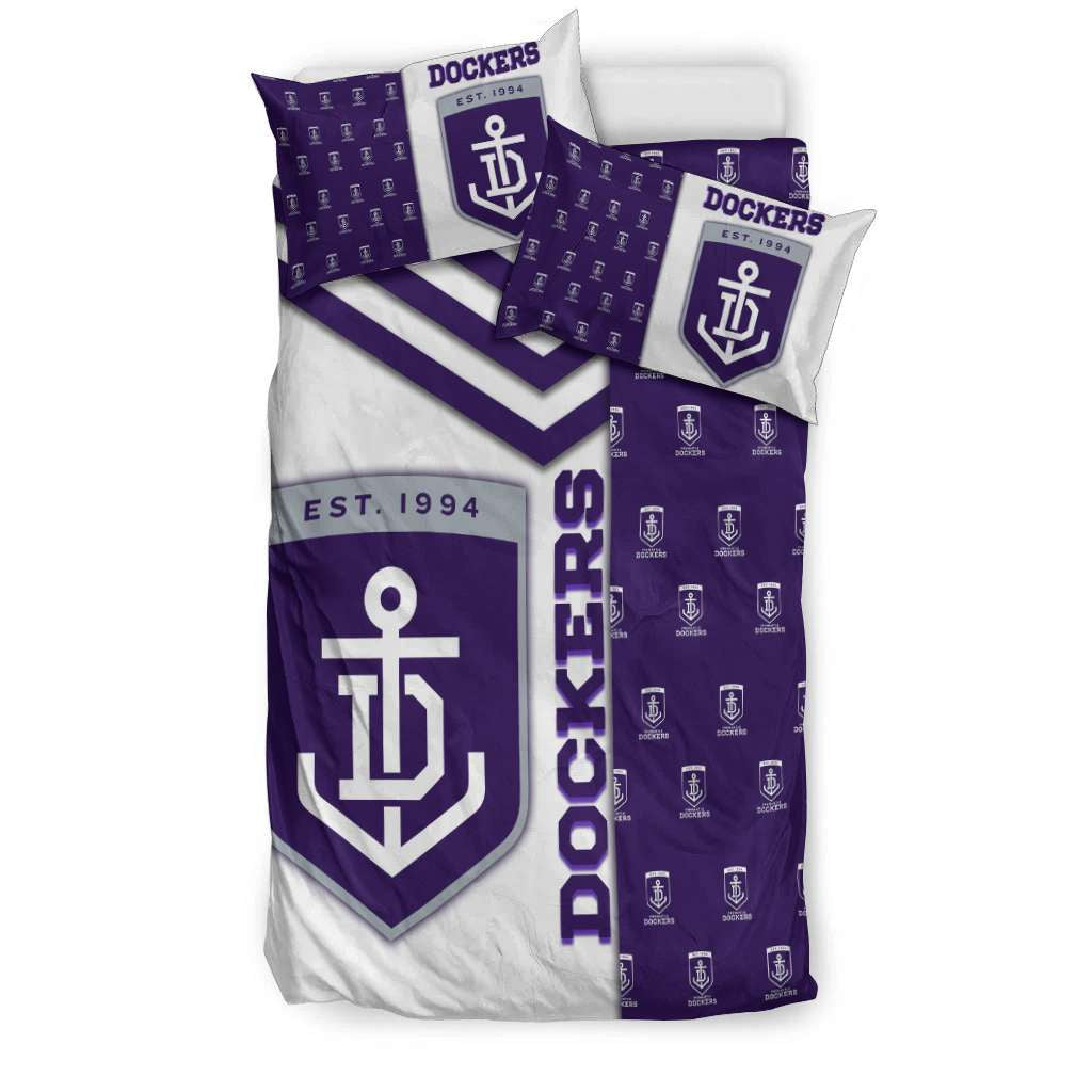 Fremantle Football Bedding Set Dockers Simple Style - Vibe Hoodie Shop