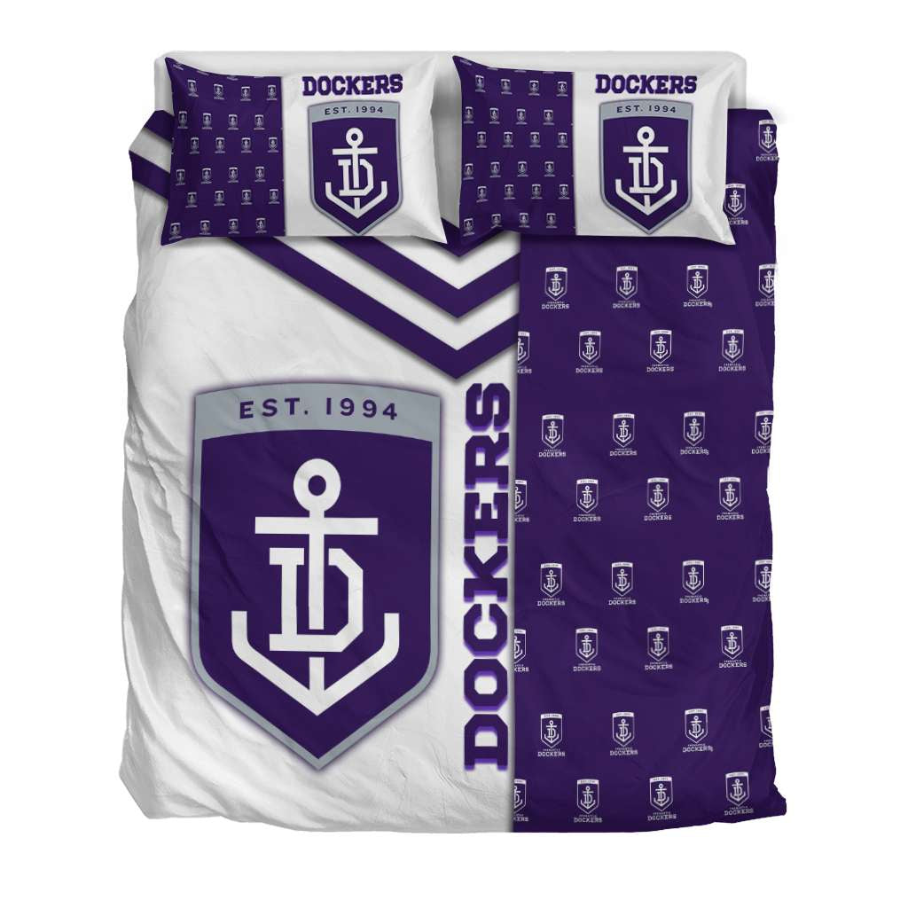 Fremantle Football Bedding Set Dockers Simple Style - Vibe Hoodie Shop