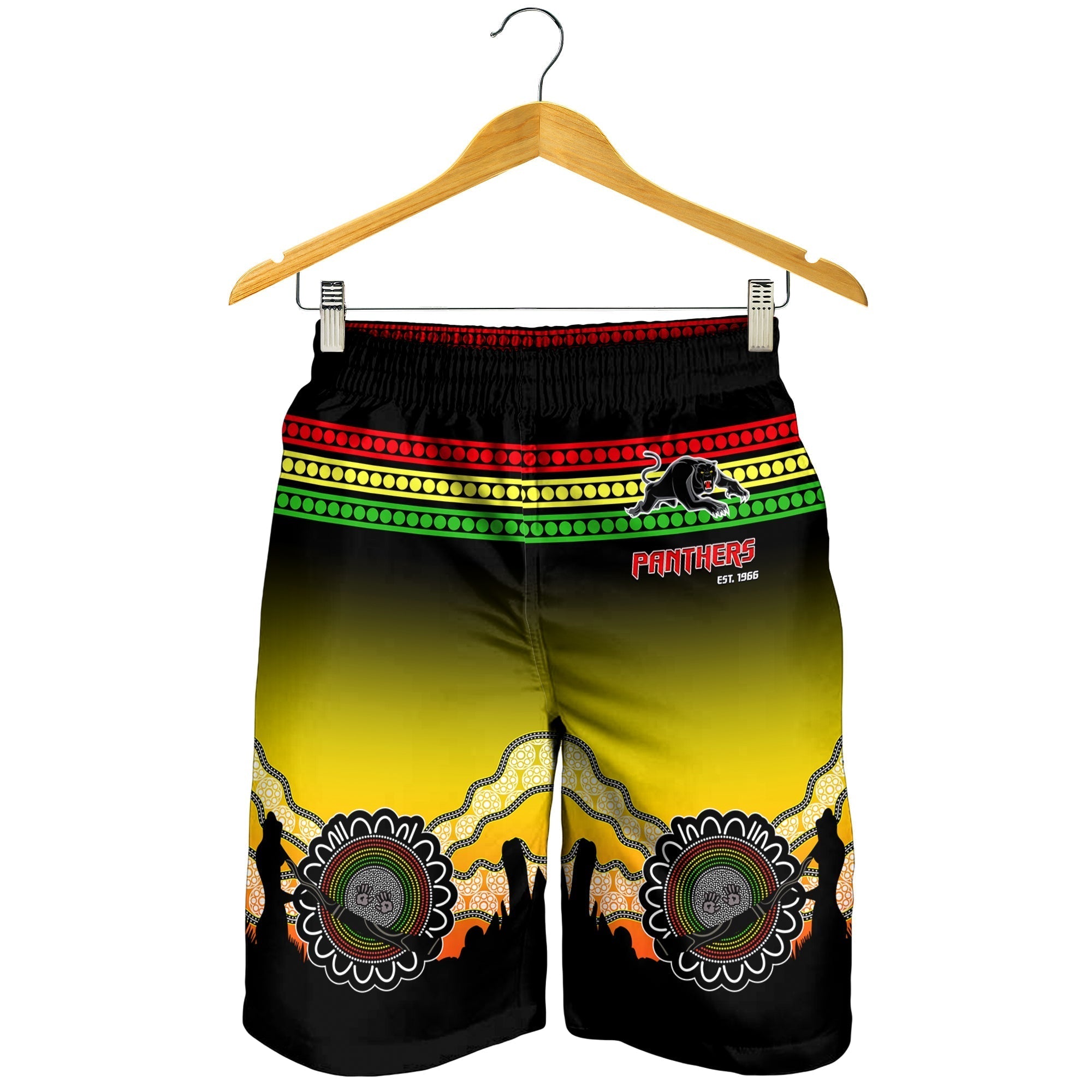 Panthers Men Shorts Go The Mighty Penrith Aboriginal Ver.01 - Vibe Hoodie Shop