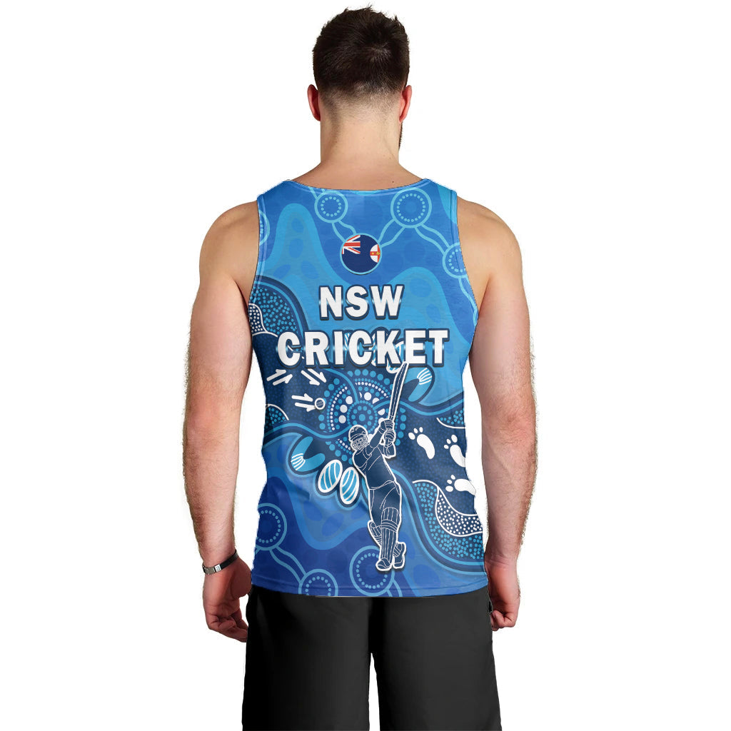New South Wales Cricket Men Tank Top NSW 2022 Aboriginal Art - Vibe Hoodie Shop