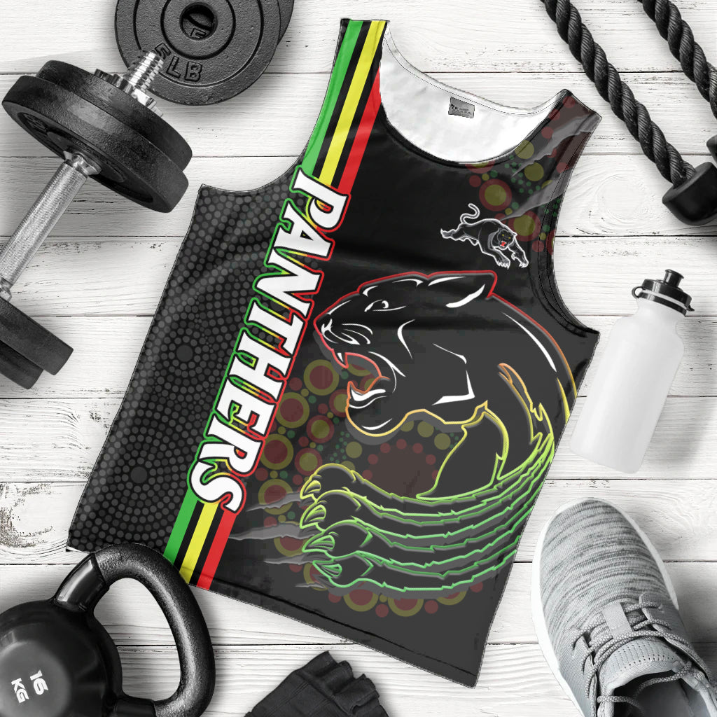 Panthers Rugby Men Tank Top The Mountain Men Aboriginal Art Dynamic - Vibe Hoodie Shop