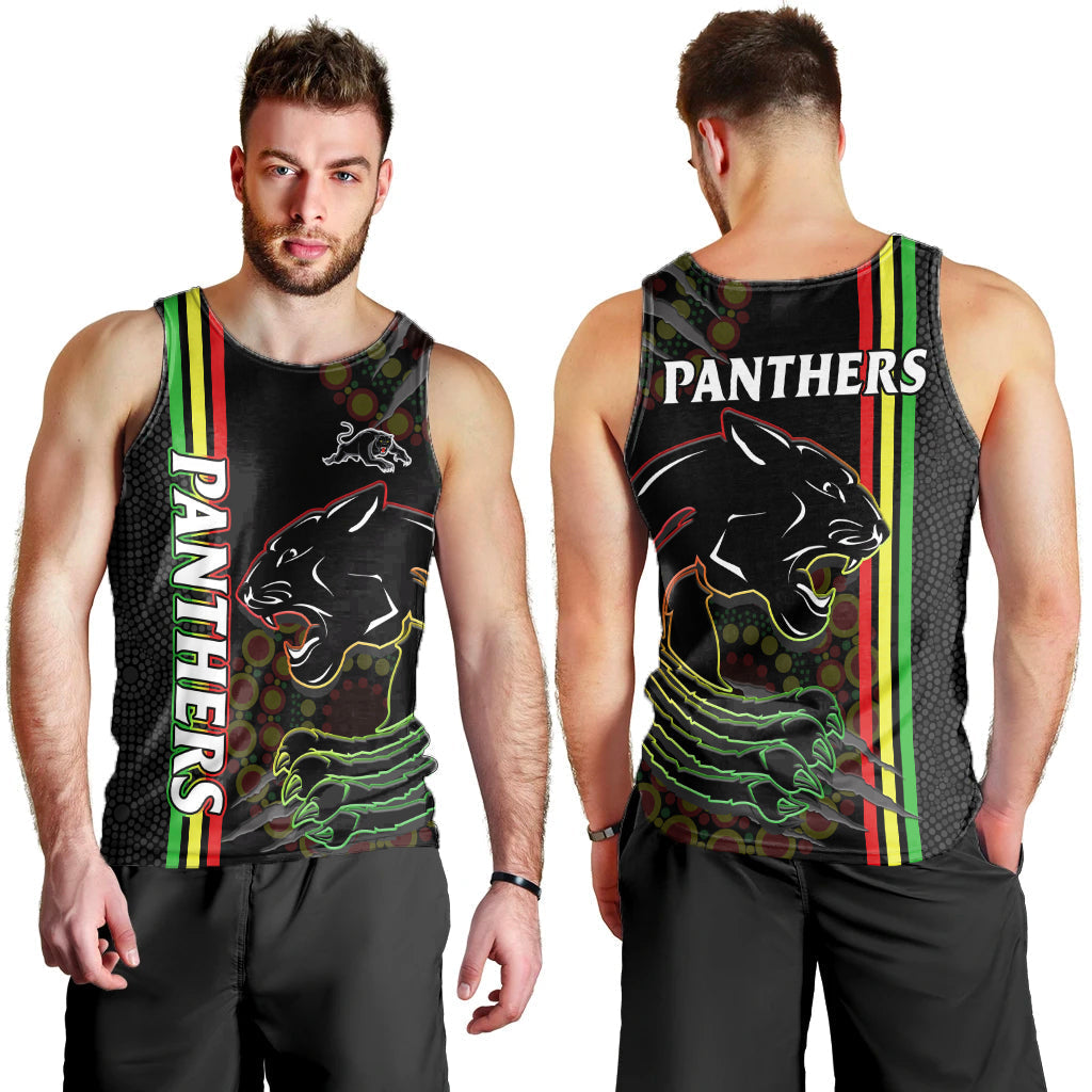 Panthers Rugby Men Tank Top The Mountain Men Aboriginal Art Dynamic - Vibe Hoodie Shop