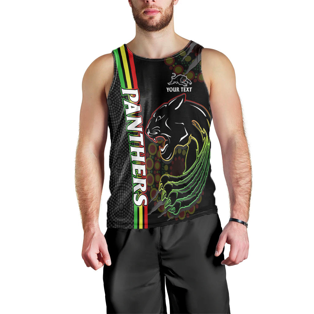 (Custom Text And Number) Panthers Rugby Men Tank Top The Mountain Men Aboriginal Art Dynamic - Vibe Hoodie Shop