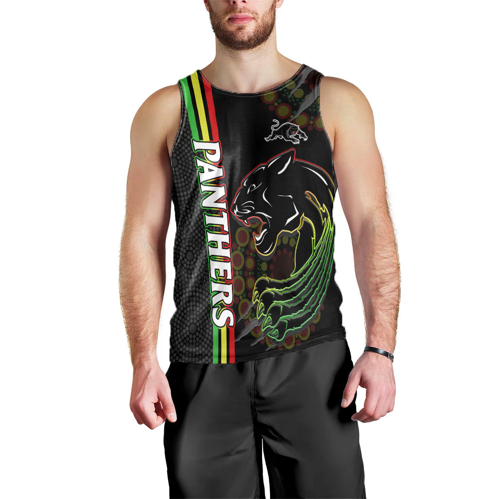 Panthers Rugby Men Tank Top The Mountain Men Aboriginal Art Dynamic - Vibe Hoodie Shop