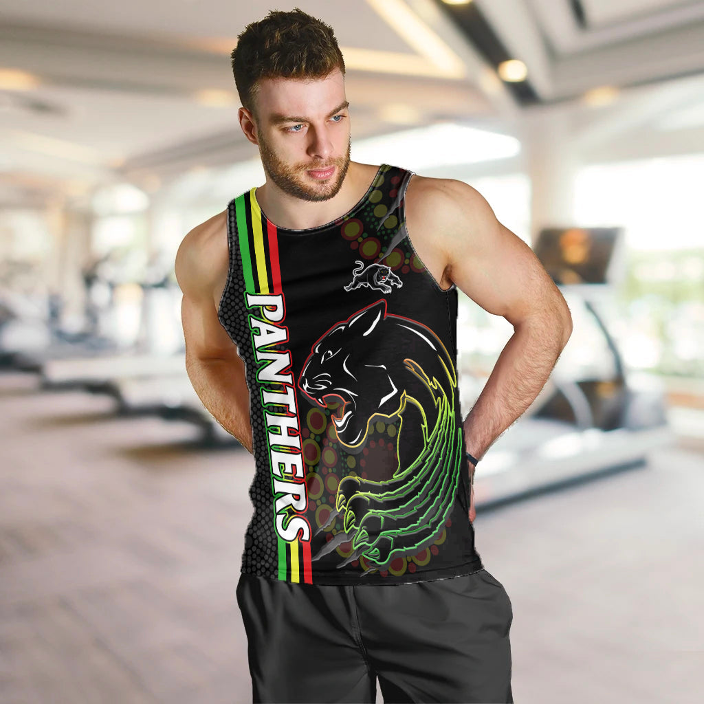 Panthers Rugby Men Tank Top The Mountain Men Aboriginal Art Dynamic - Vibe Hoodie Shop