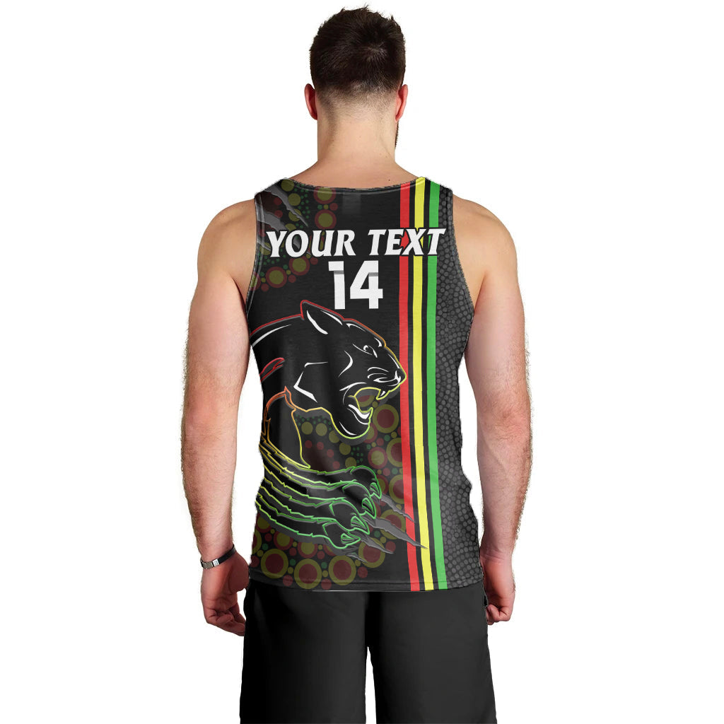 (Custom Text And Number) Panthers Rugby Men Tank Top The Mountain Men Aboriginal Art Dynamic - Vibe Hoodie Shop