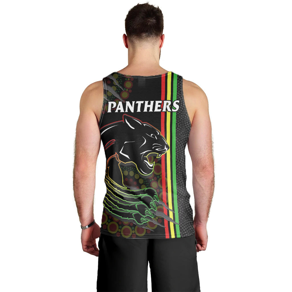 Panthers Rugby Men Tank Top The Mountain Men Aboriginal Art Dynamic - Vibe Hoodie Shop