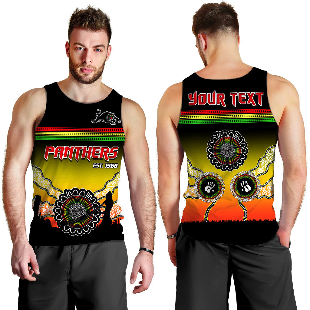 (Custom Personalised) Panthers Men Tank Top Go The Mighty Penrith Aboriginal - Vibe Hoodie Shop