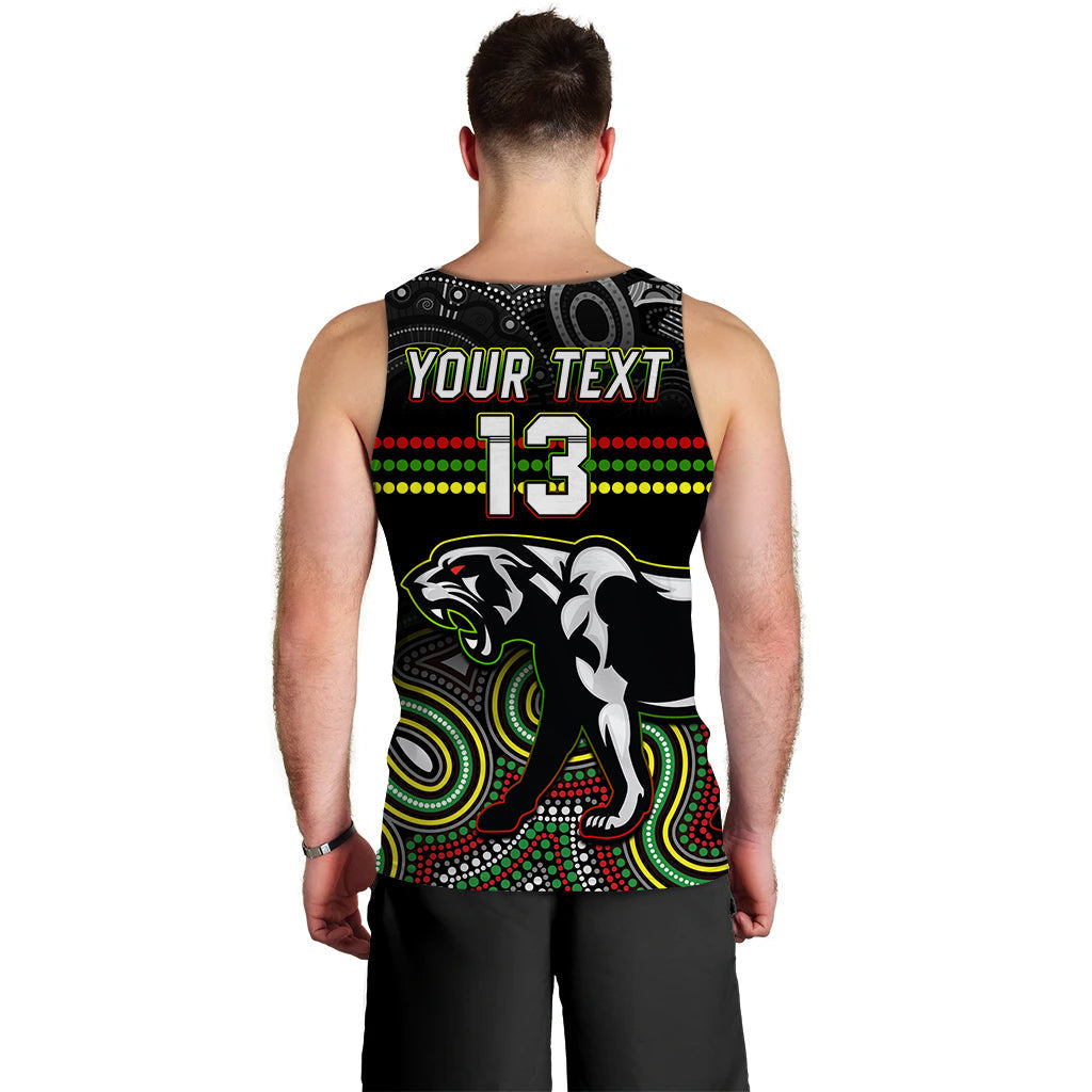 Custom Text and Number Panthers Rugby Men Tank Top Premiers 2022 Back to Back Champions - Vibe Hoodie Shop