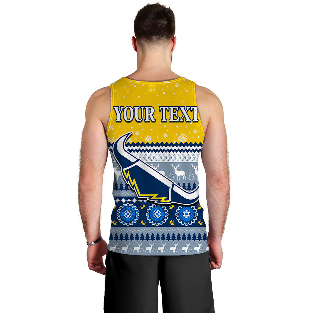 (Custom Personalised) Cowboys Aboriginal Men Tank Top Christmas North Queensland - Vibe Hoodie Shop