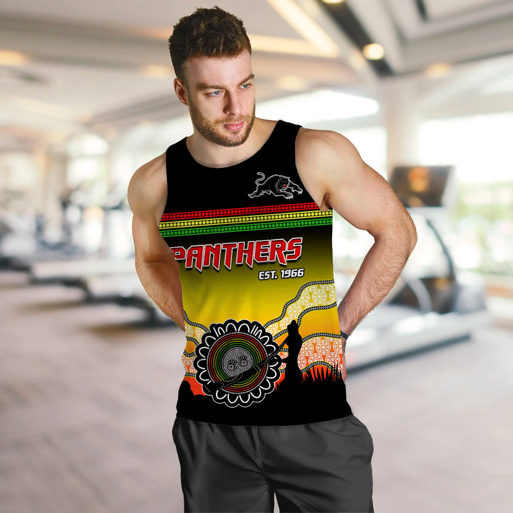 (Custom Personalised) Panthers Men Tank Top Go The Mighty Penrith Aboriginal - Vibe Hoodie Shop