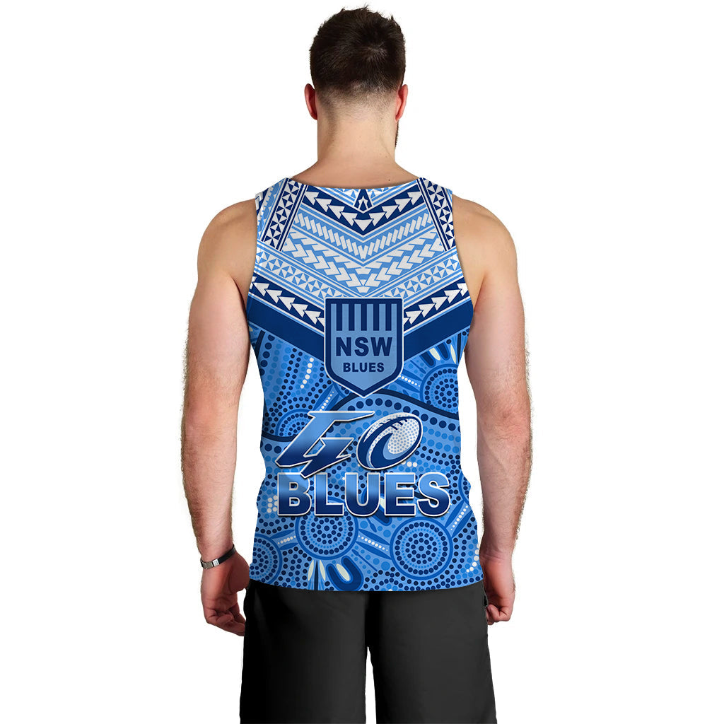 NSW Blues Men Tank Top Aboriginal and Polynesia Admirable - Vibe Hoodie Shop
