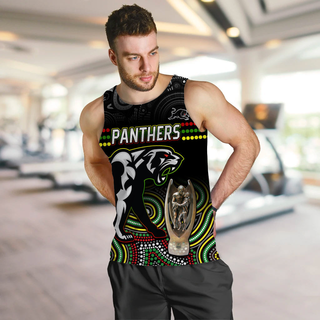 Custom Text and Number Panthers Rugby Men Tank Top Premiers 2022 Back to Back Champions - Vibe Hoodie Shop