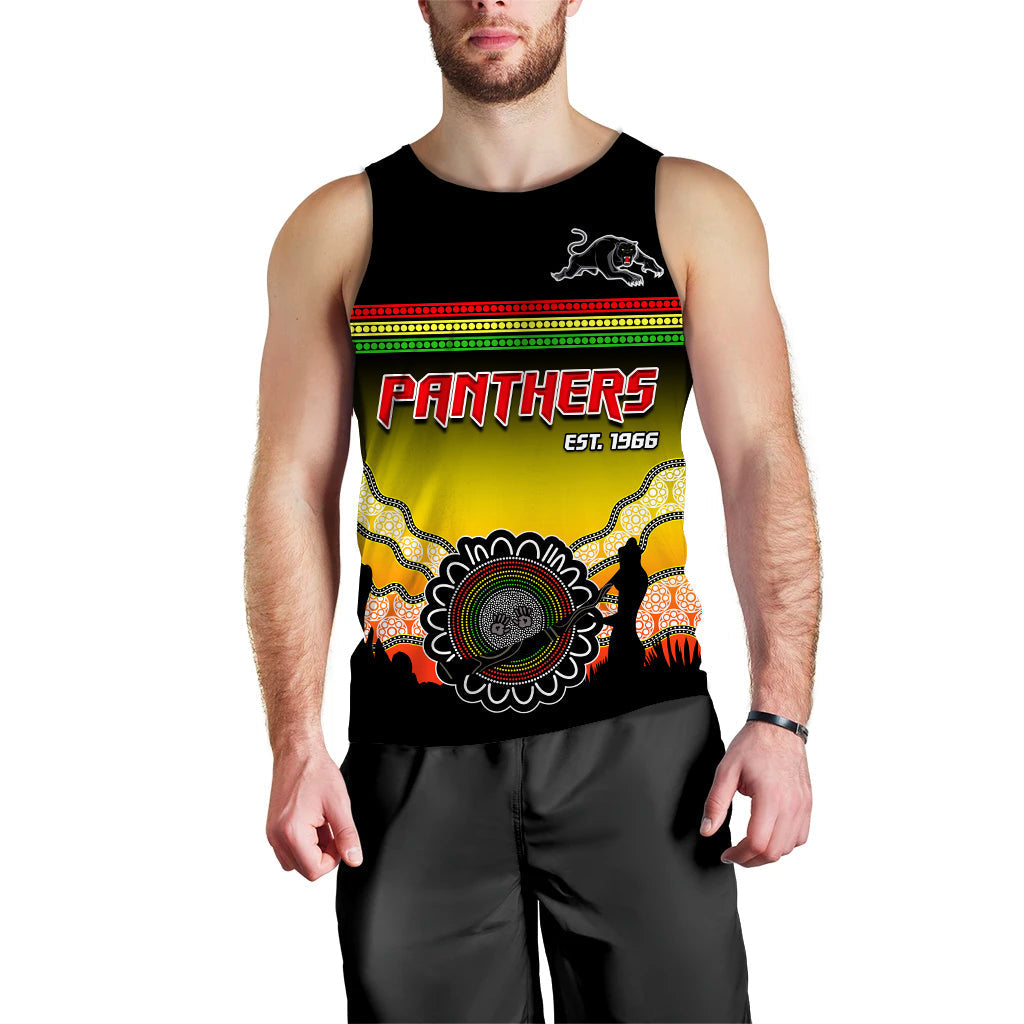 (Custom Personalised) Panthers Men Tank Top Go The Mighty Penrith Aboriginal - Vibe Hoodie Shop