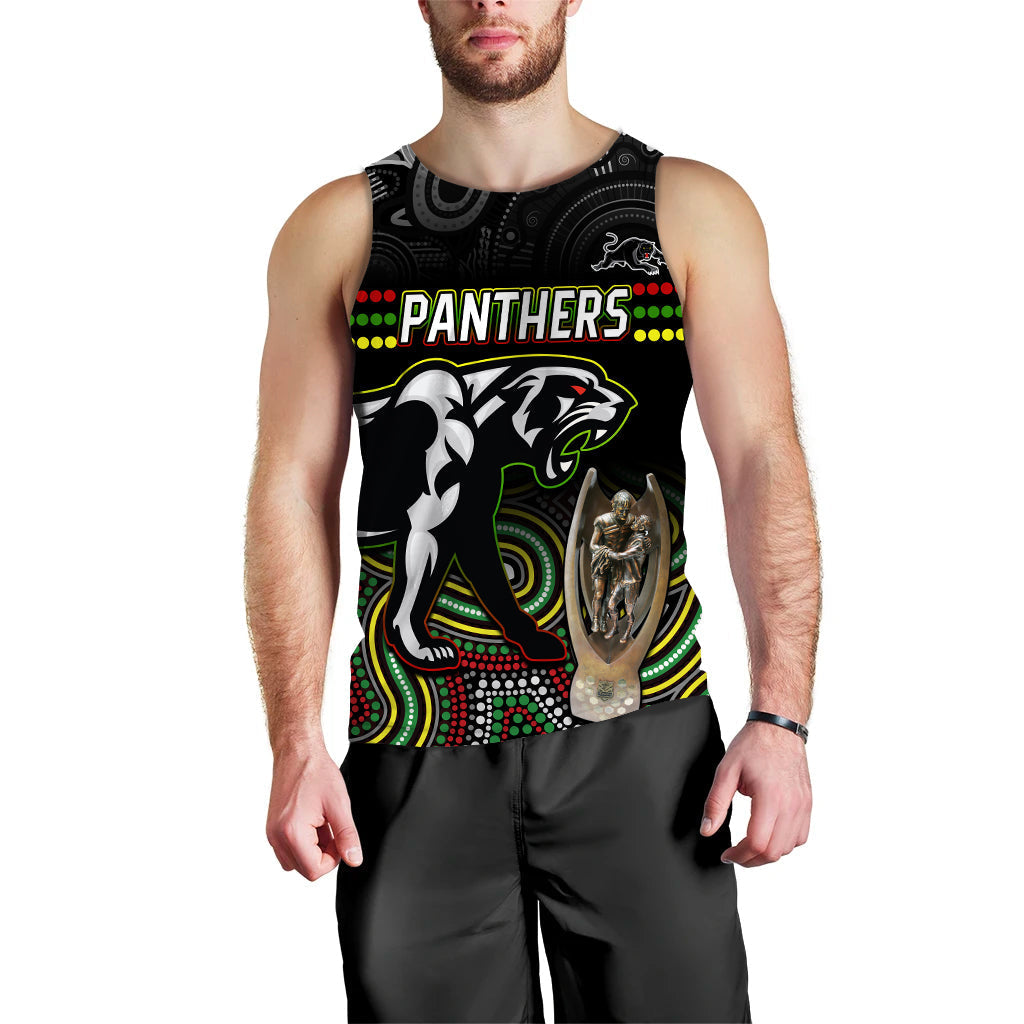 Custom Text and Number Panthers Rugby Men Tank Top Premiers 2022 Back to Back Champions - Vibe Hoodie Shop