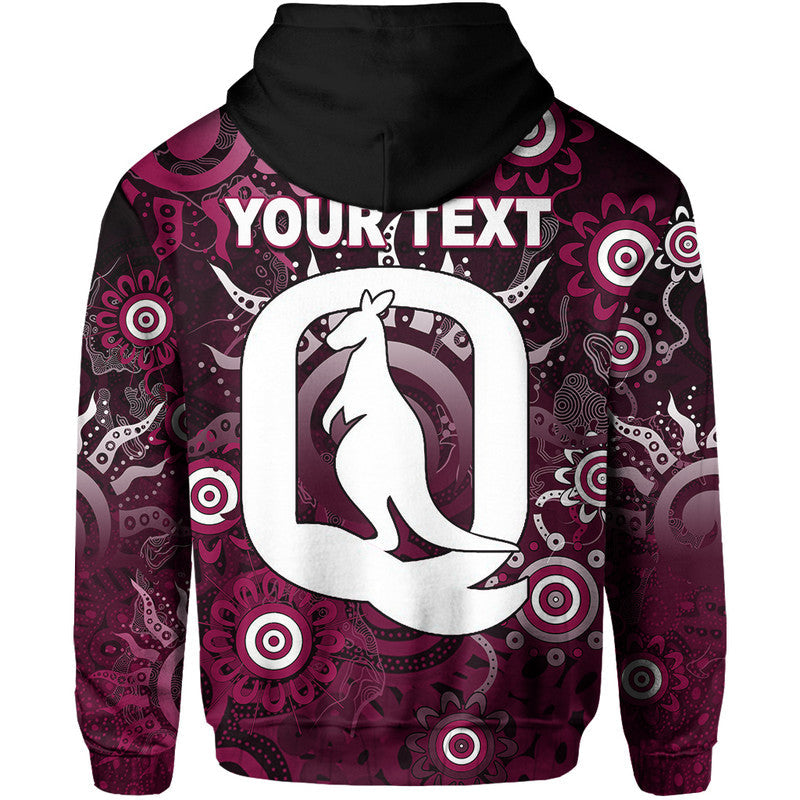 (Custom Personalised) QLD Maroons Hoodie Aboriginal LT6 - Vibe Hoodie Shop