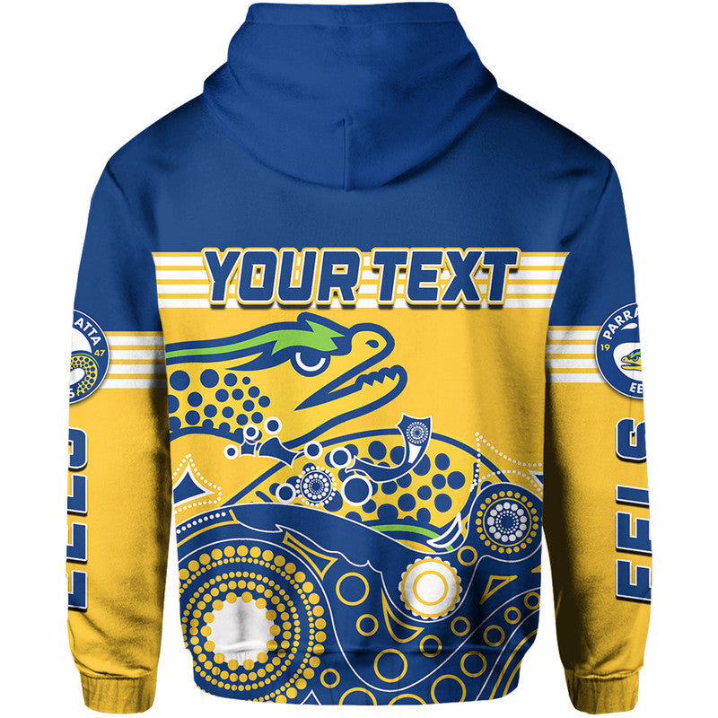(Custom Personalised) Eels Rugby Hoodie Aboriginal Simple LT6 - Vibe Hoodie Shop