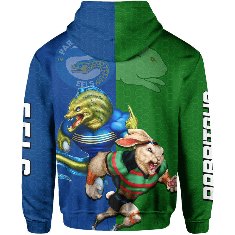 Eels And Rabbitohs Rugby Hoodie LT6 - Vibe Hoodie Shop