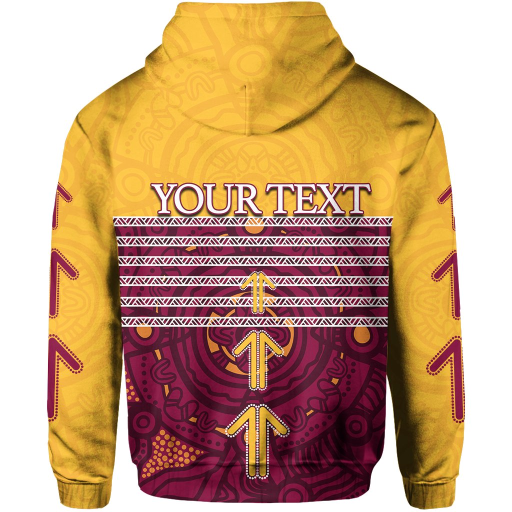 (Custom Personalised) Brisbane Broncos Hoodie Aboriginal Special - Vibe Hoodie Shop