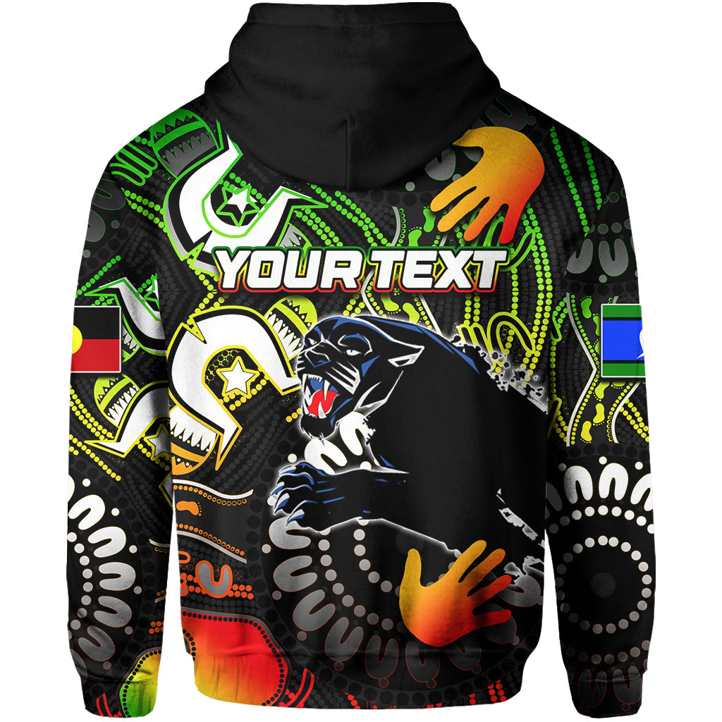 (Custom Personalised) NAIDOC Panthers Zip Hoodie NAIDOC Patterns LT6 - Vibe Hoodie Shop