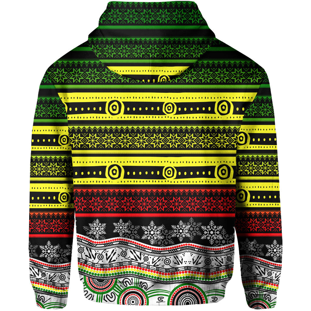 Penrith Panthers Zip Hoodie Christmas Mix Aboriginal LT6 - Vibe Hoodie Shop