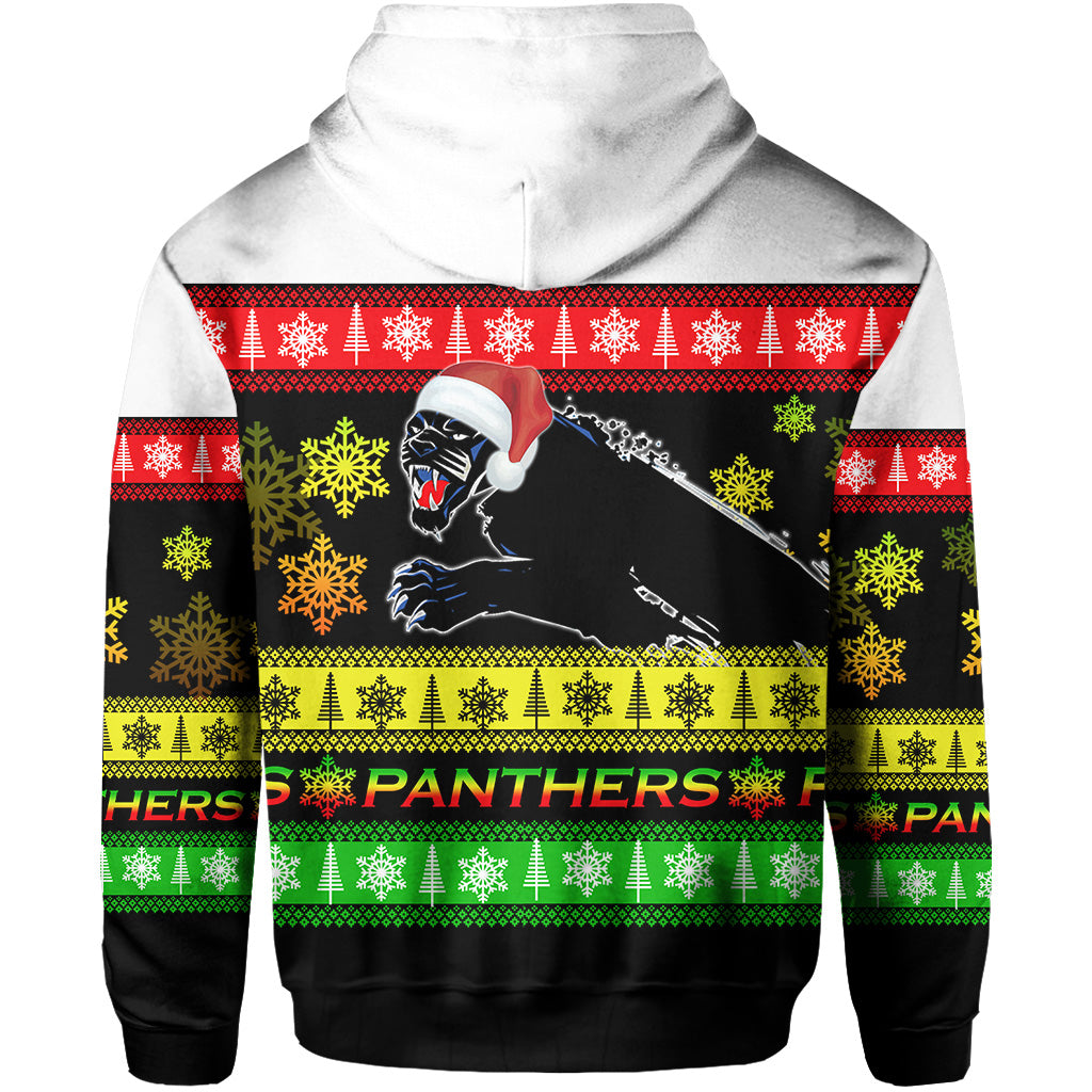 Penrith Panthers Zip Hoodie Christmas 2021 Style LT6 - Vibe Hoodie Shop