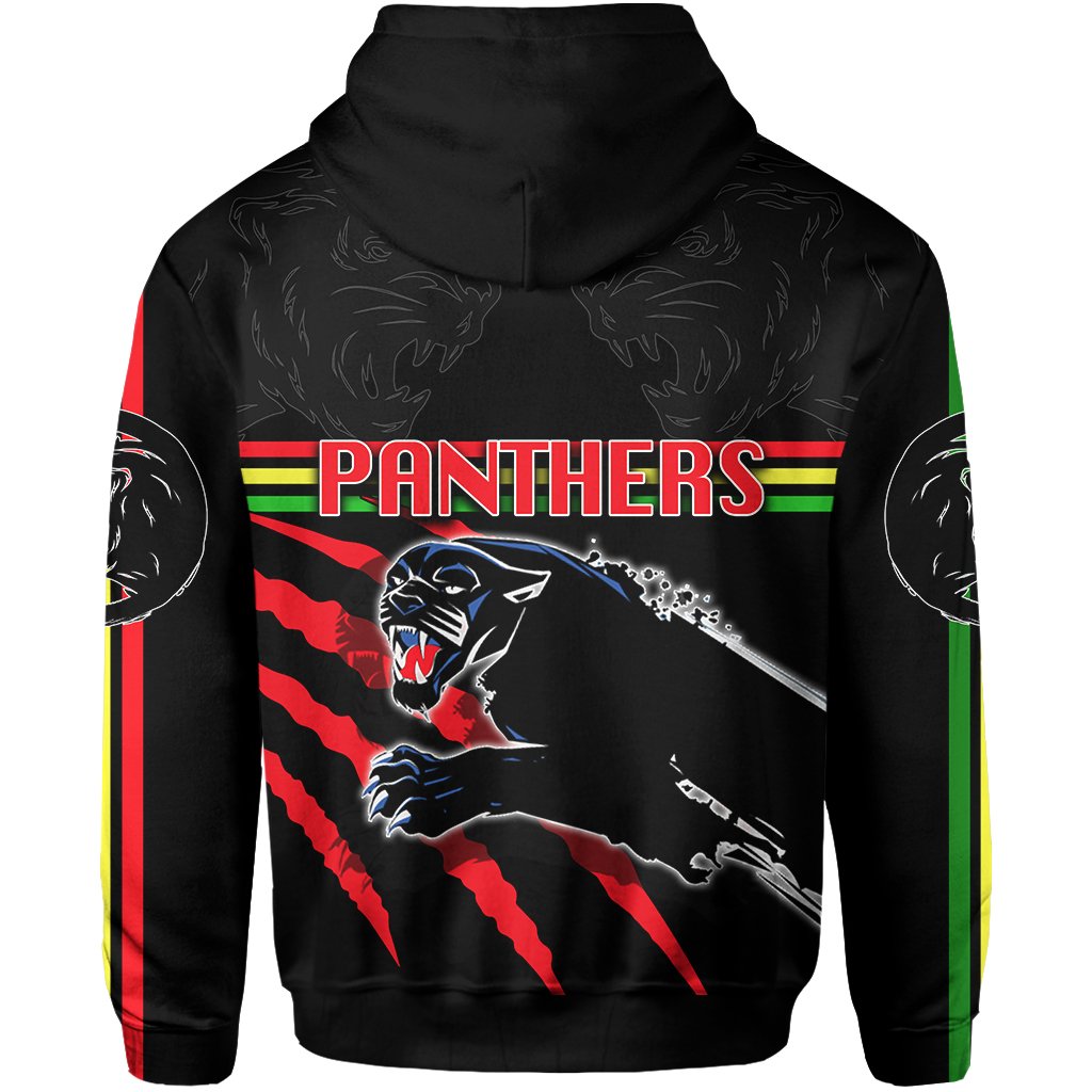 (Custom Personalised) Panthers All Over Zip Hoodie Claws - Vibe Hoodie Shop