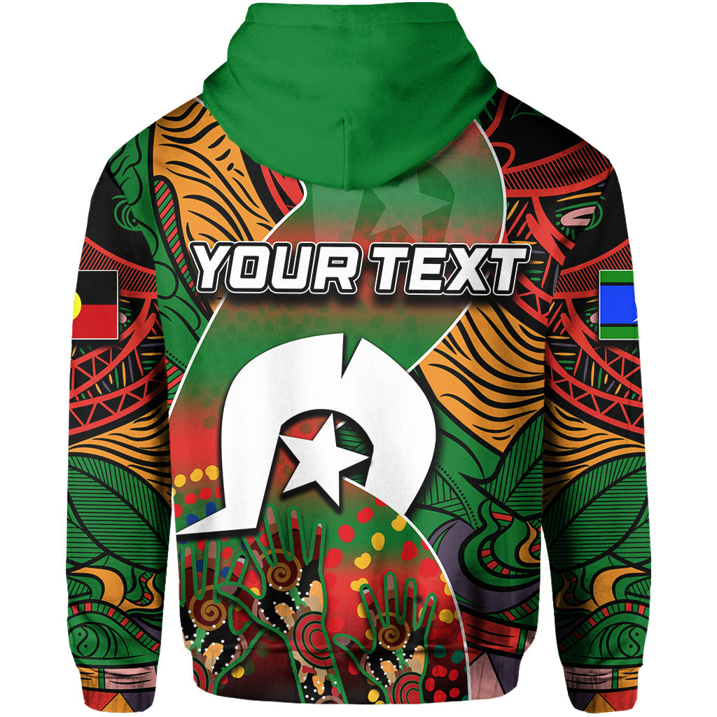 (Custom Personalised) NAIDOC Rabbitohs Zip Hoodie Torres Strait Islanders LT6 - Vibe Hoodie Shop