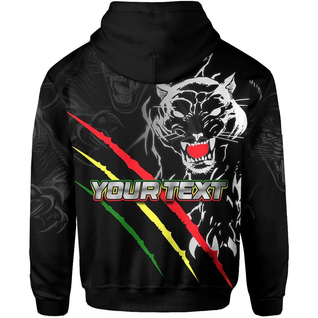 (Custom Personalised) Panthers Zip Hoodie Claws Black Panthers - Vibe Hoodie Shop
