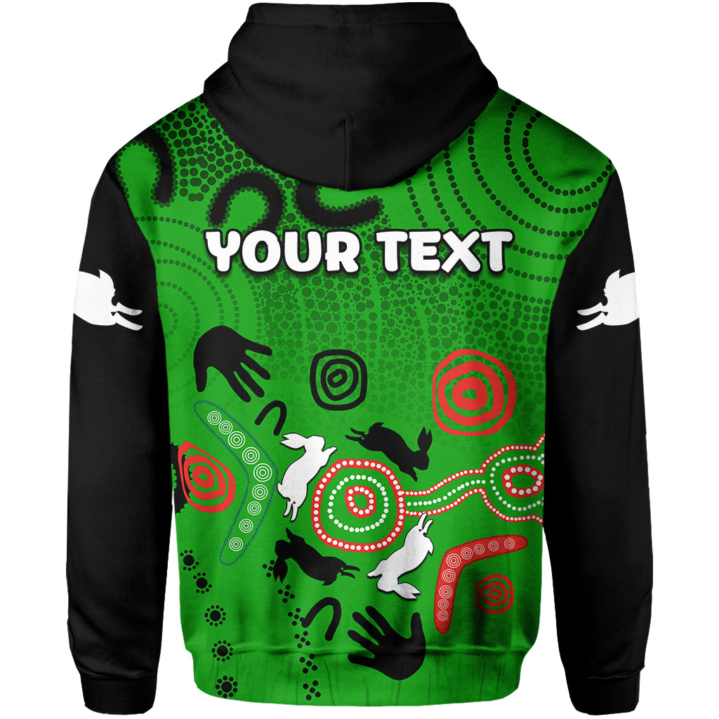 (Custom Personalised) South Sydney Rabbitohs Indigenous Zip Hoodie No.3 LT6 - Vibe Hoodie Shop