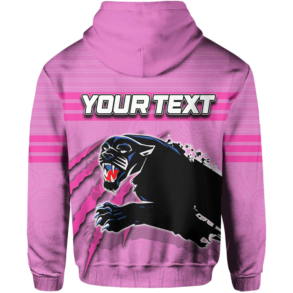 (Custom Personalised) Panthers Zip Hoodie Aboriginal Dot Patterns Pink Style LT6 - Vibe Hoodie Shop
