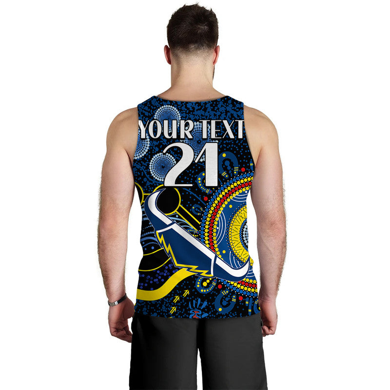 (Custom Personalised) Cowboys Rugby Men Tank Top Aboriginal Dots Version - Vibe Hoodie Shop